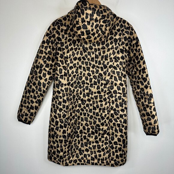 Joe Fresh x Jillian Harris Long Puffer Leopard Cheetah Print Jacket Size XS - Picture 3 of 3